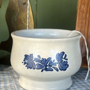 Floral Blue and White Ceramic Bowl